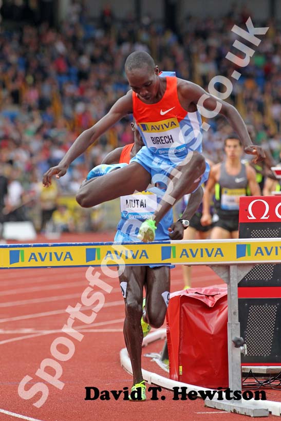 Jairus Kipchoge Birech in the 3000 metres steeplechase, 2012 Samsung Diamond League, Birmingham.